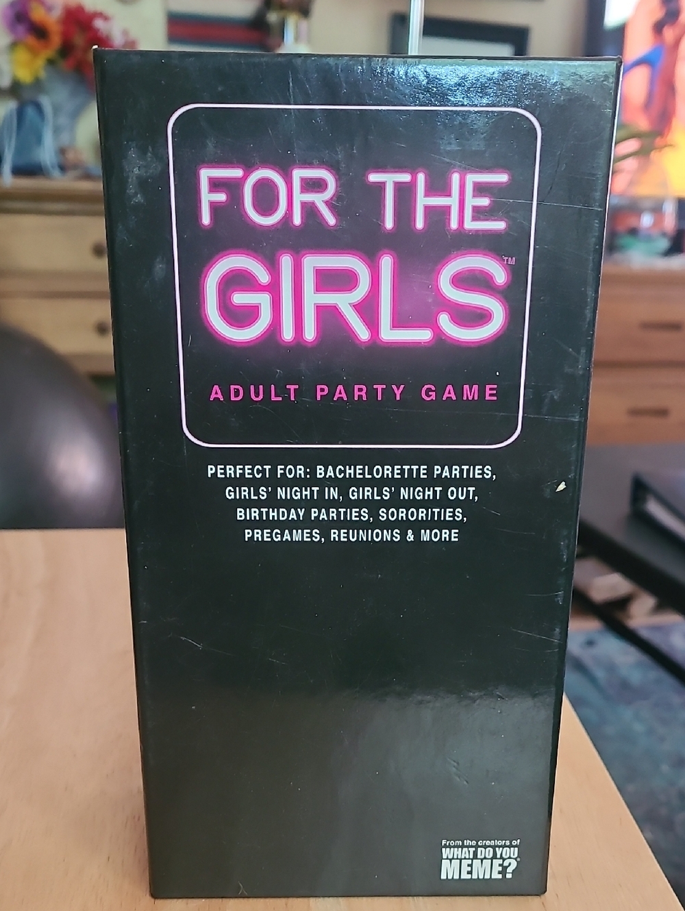 For The Girls Adult Party Game - Black Box with Pink Logo